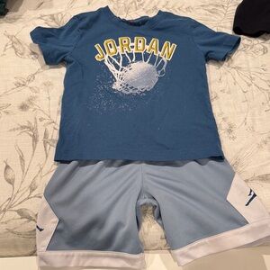 Jordan Blue Graphic Tee and Shorts Set
